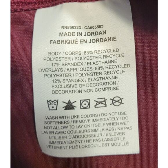 Nike Women’s Essential Color Block Leggings Maroon Pink XS EUC - Picture 9 of 10